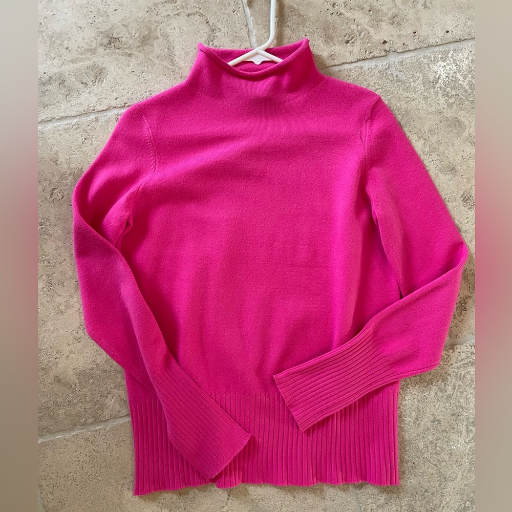 French Connection Hot Pink Turtleneck Sweater size M